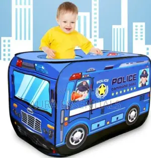 Mini Police Car Tent Play Gym for Toddlers - Blue