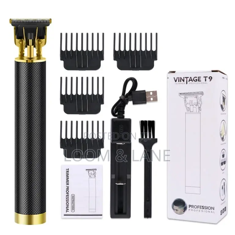 Premium Vintage T9 Hair Trimmer Black