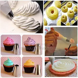 Steel 52-Pieces Icing Nozzles Tips Nozzle Cake Decorating
