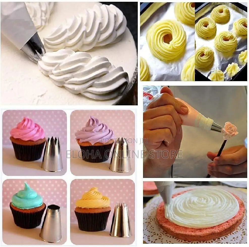 Steel 52-Pieces Icing Nozzles Tips Nozzle Cake Decorating