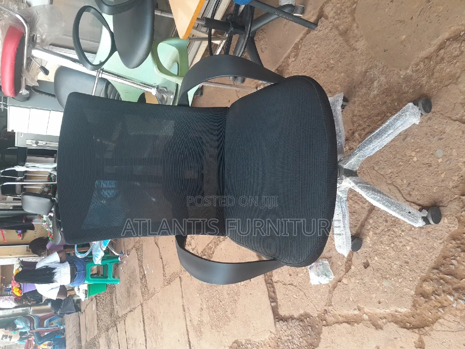 Black Back Holding Office Chair