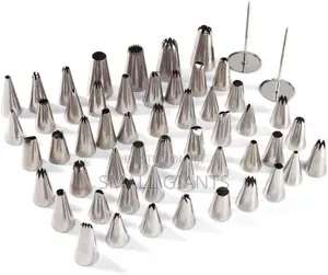 52-Pieces Steel Icing / Cake Decorating Nozzle Tips