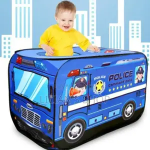 Mini Police Car Tent Play Gym for Toddlers -Blue