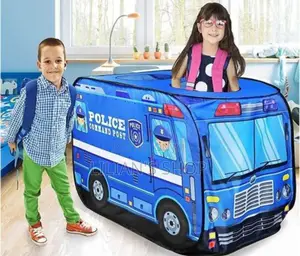 Mini Police Car Tent Play Gym for Toddlers -Blue