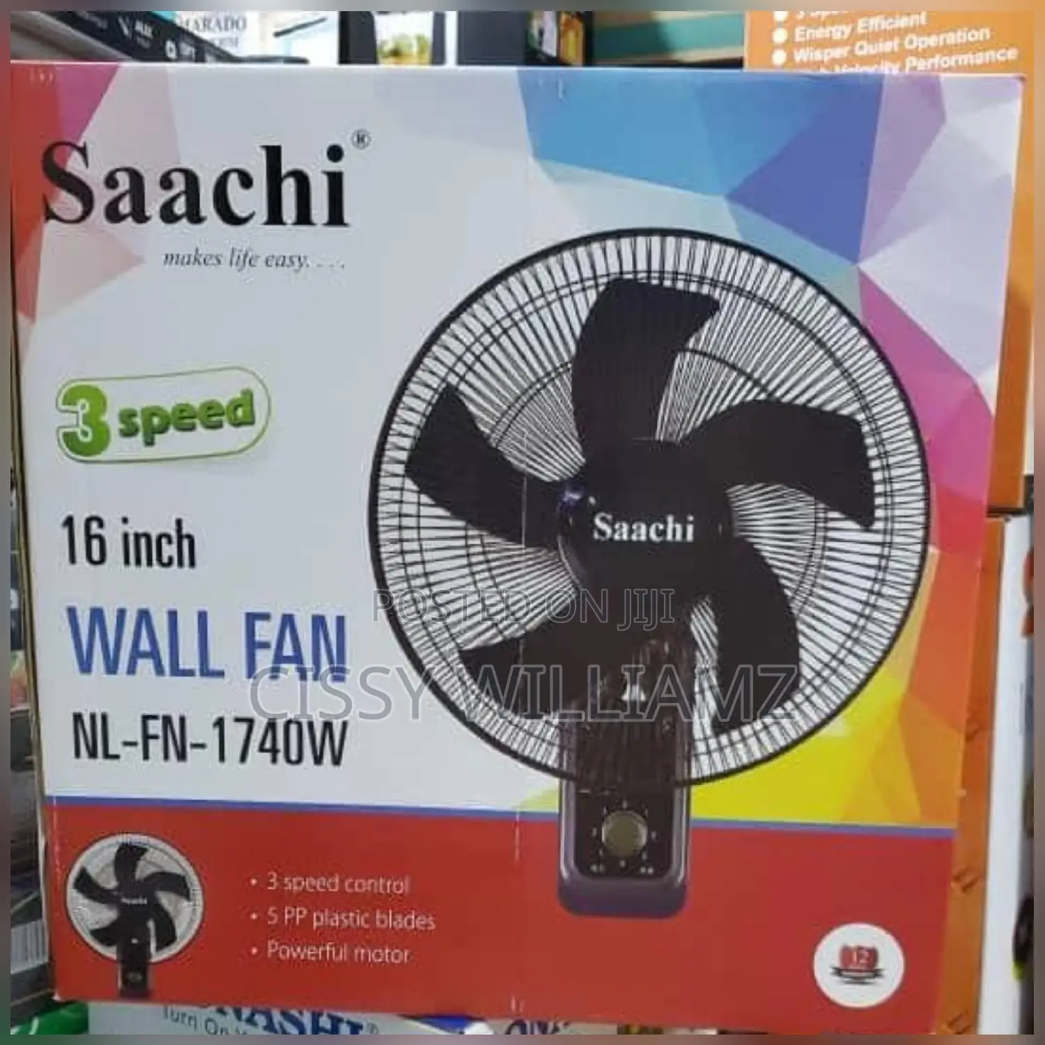 Saachi Wall Fan/16"Wall Fan/Electric Wall Fan/Wall Fan