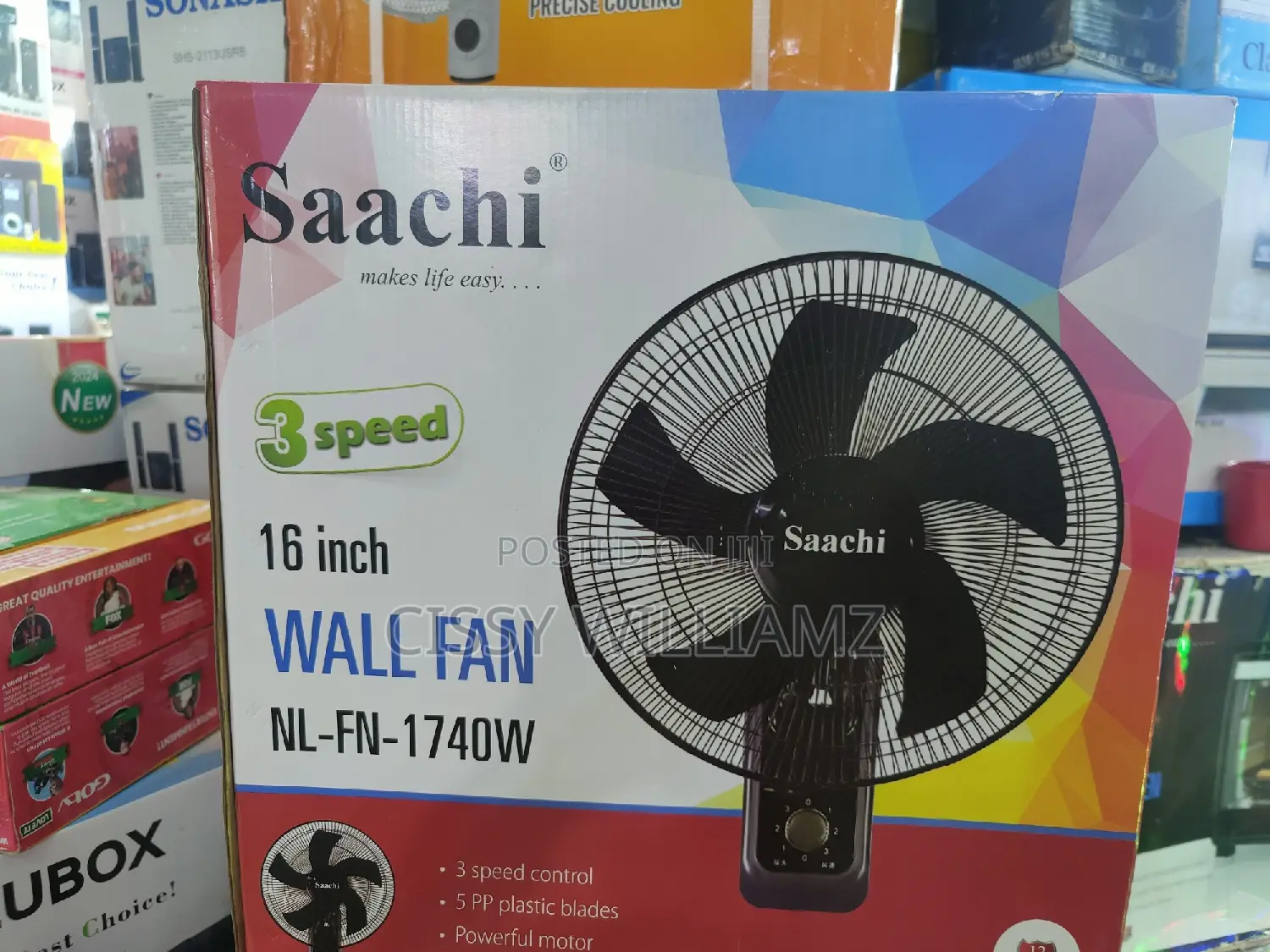 16"Wall Fan/Wall Mounted Fan/Saachi Wall Fan/16"Wall Fan
