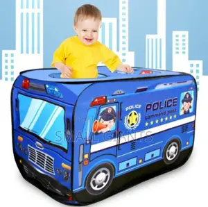Mini Police Car Tent Play Gym for Toddlers - Blue