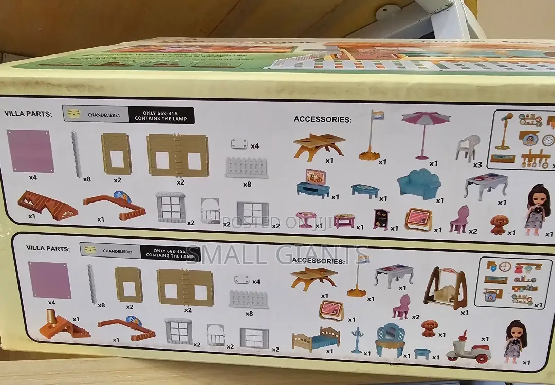 89pcs Children Fun Creative Playhouse Princess Villa Castle