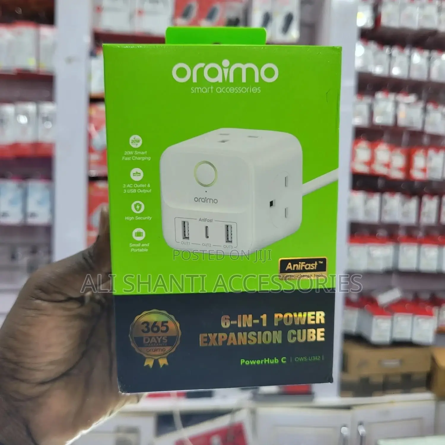Oraimo Exetension Adapter/Anti-Adapter/Fast Charge Power Hub