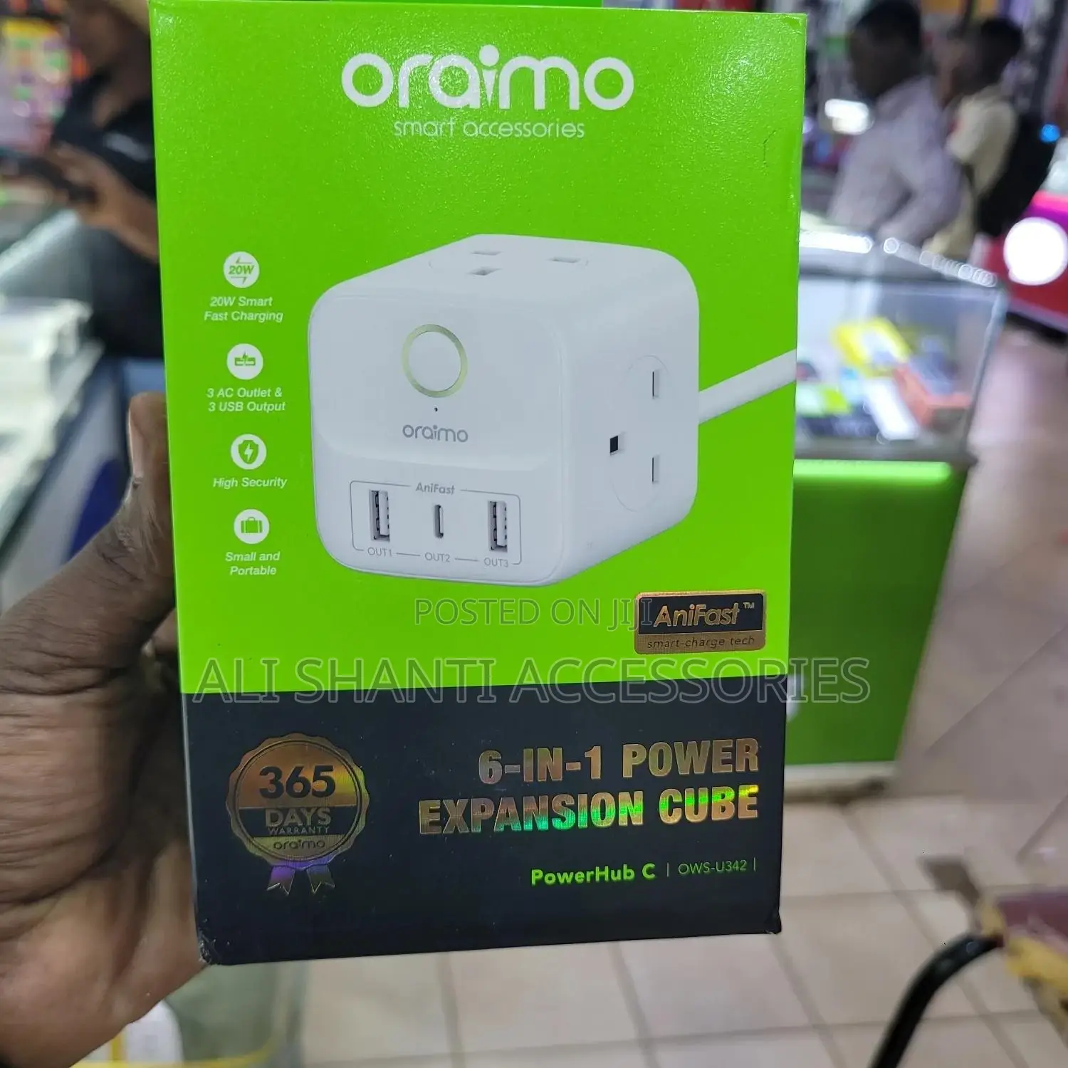 Oraimo Exetension Adapter/Anti-Adapter/Fast Charge Power Hub