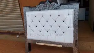 4by6 White Leather Bed B12