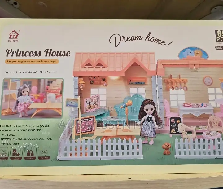 89pcs Children Fun Creative Play House Princess Villa Castle