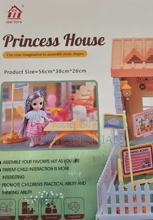 89pcs Children Fun Creative Play House Princess Villa Castle
