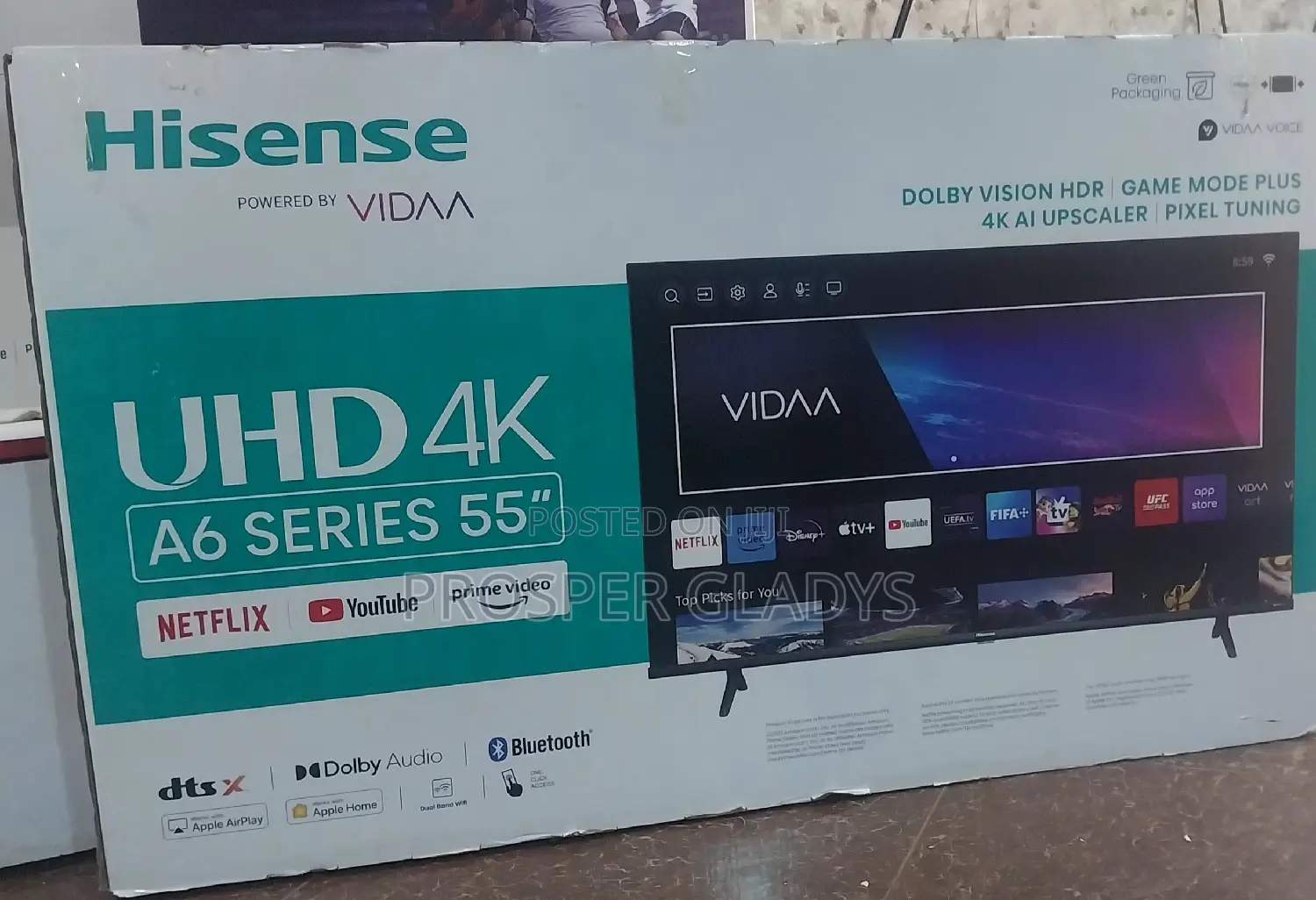 Hisense 55 Smart UHD Flat Screen Flameless.