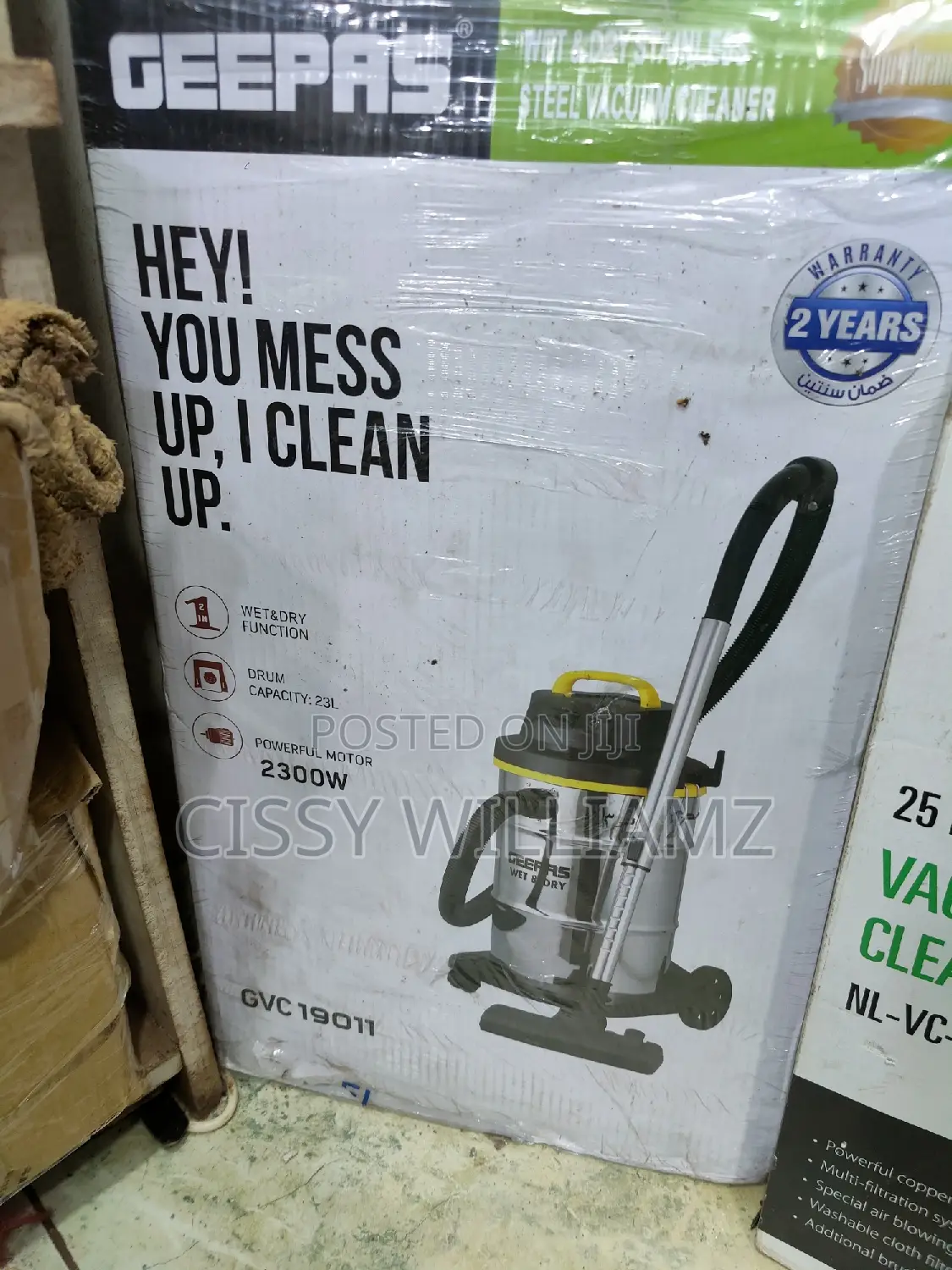 Geepas Wet Dry Vacuum Cleaner/Stainless Steel Vacuum Cleaner