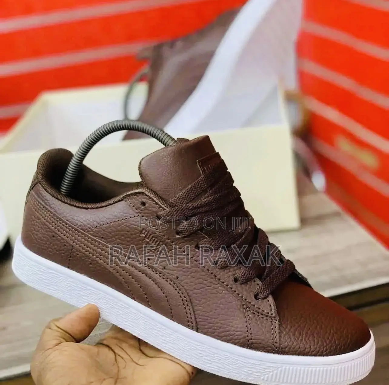 Original Coffee Brown Puma Suede Leather Sneakers