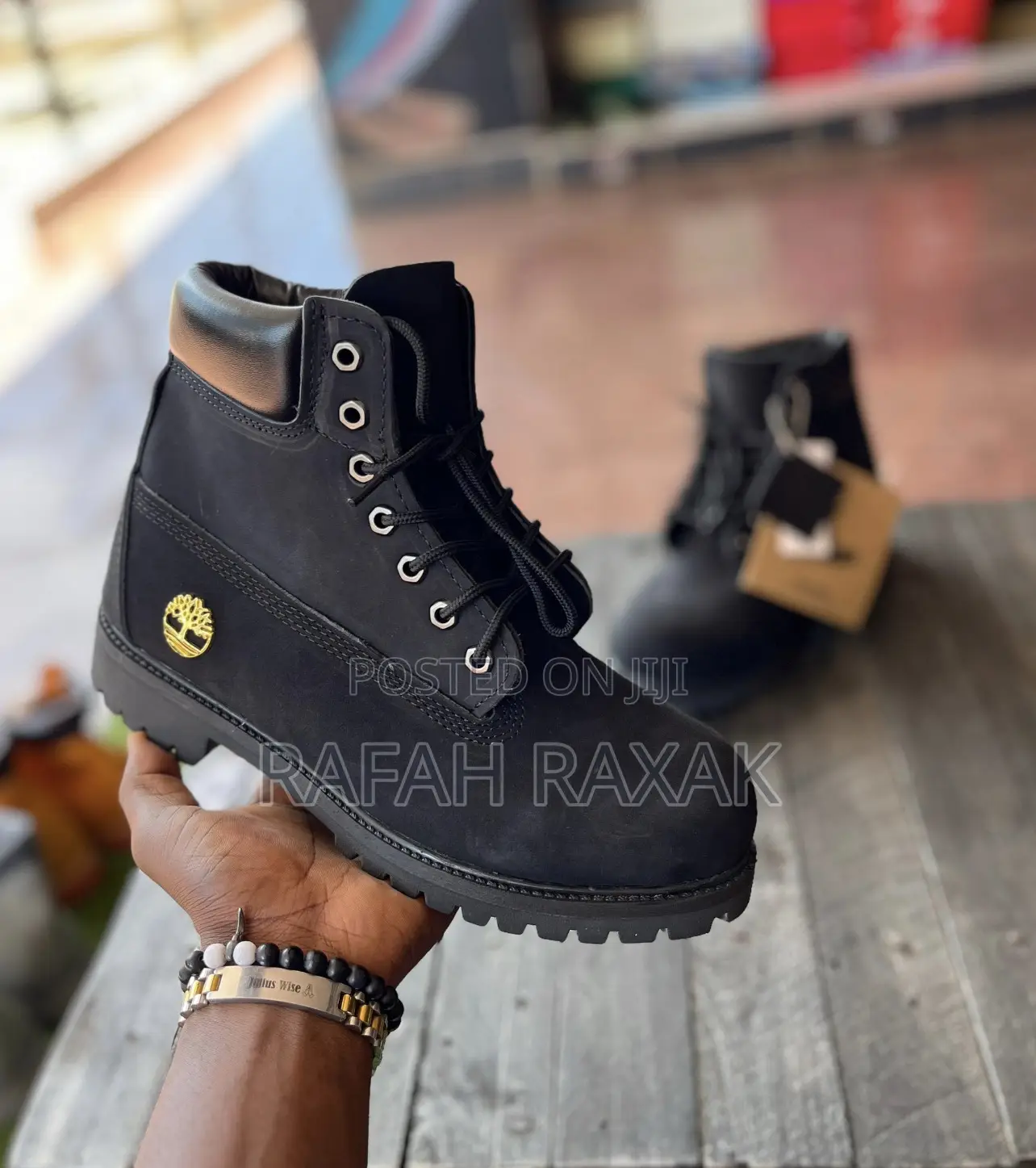 Original Black 6 Inch Waterproof Timberland Leather Boots