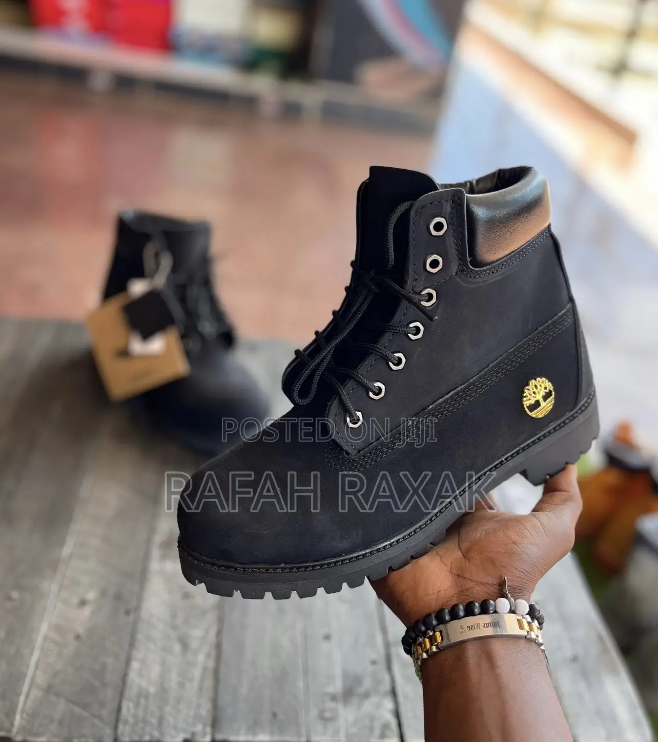 Original Black 6 Inch Waterproof Timberland Leather Boots