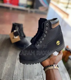 Original Black 6 Inch Waterproof Timberland Leather Boots