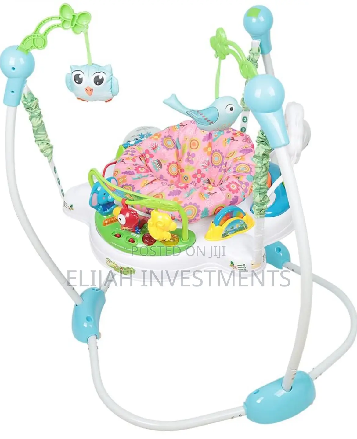 Baby Jumper Trolley With 360° Rotatable, Padded Seat