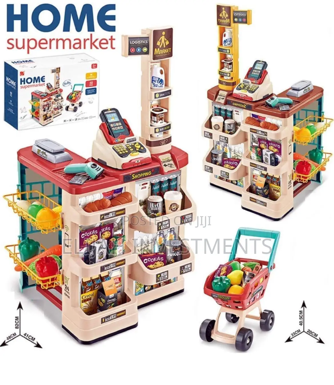 Super Market Shopping Set for Kids, 47pcs