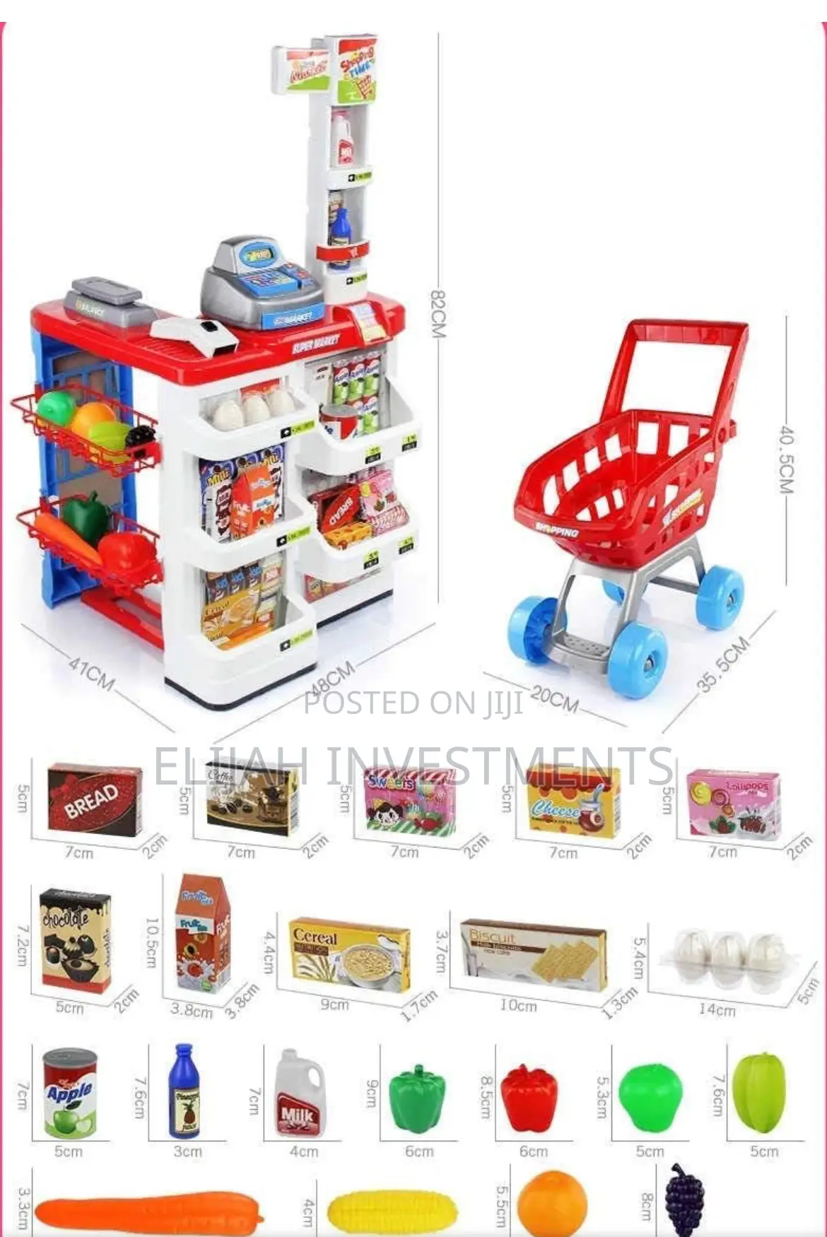 Super Market Shopping Set for Kids, 47pcs