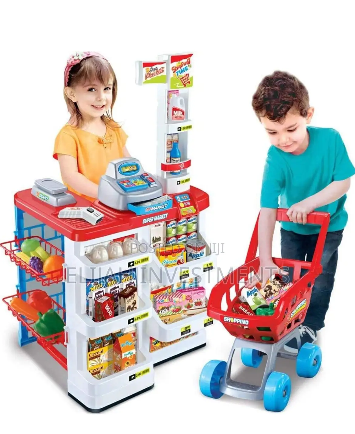 Super Market Shopping Set for Kids, 47pcs