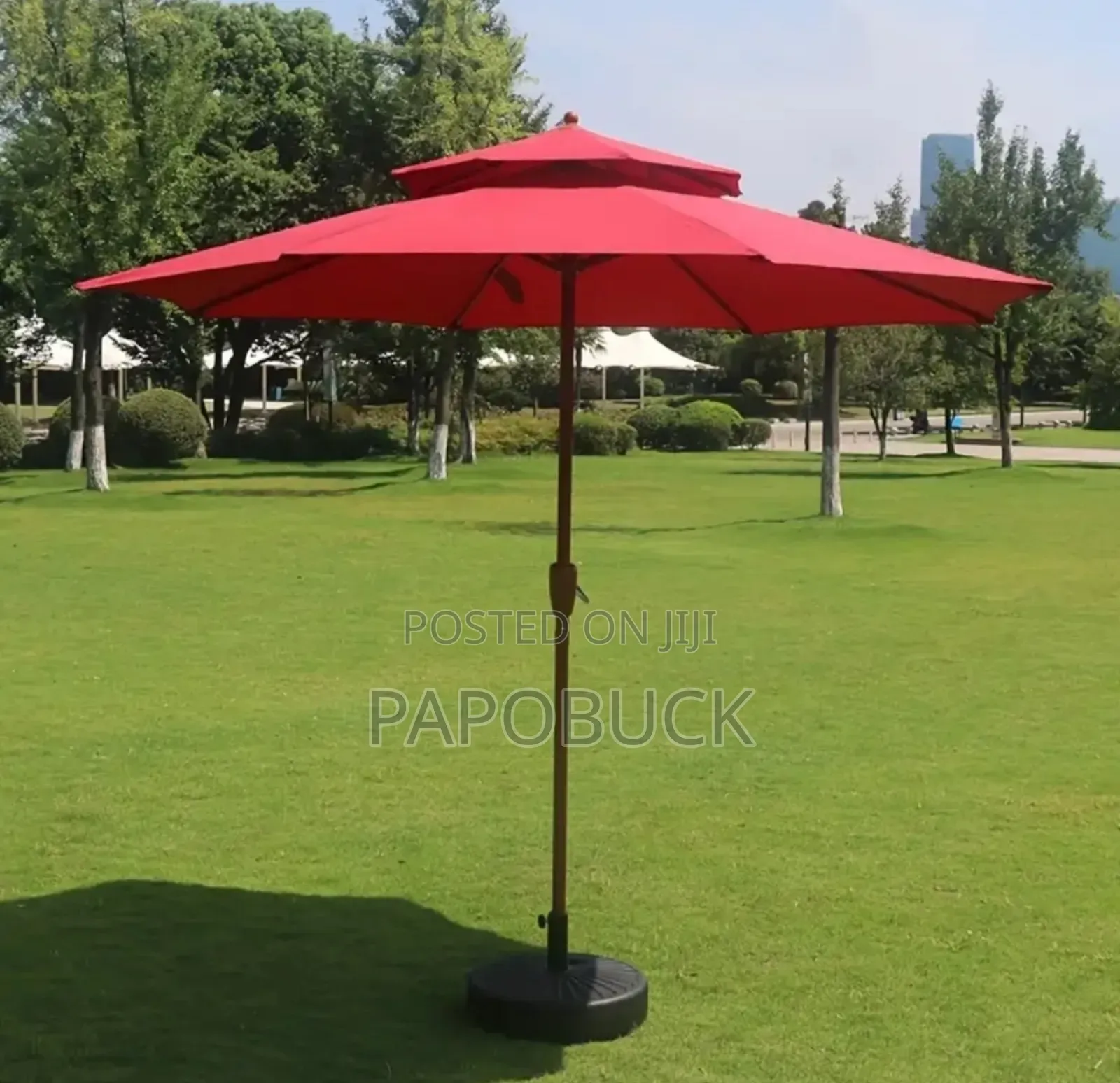 Double Roof Garden Sun Umbrella