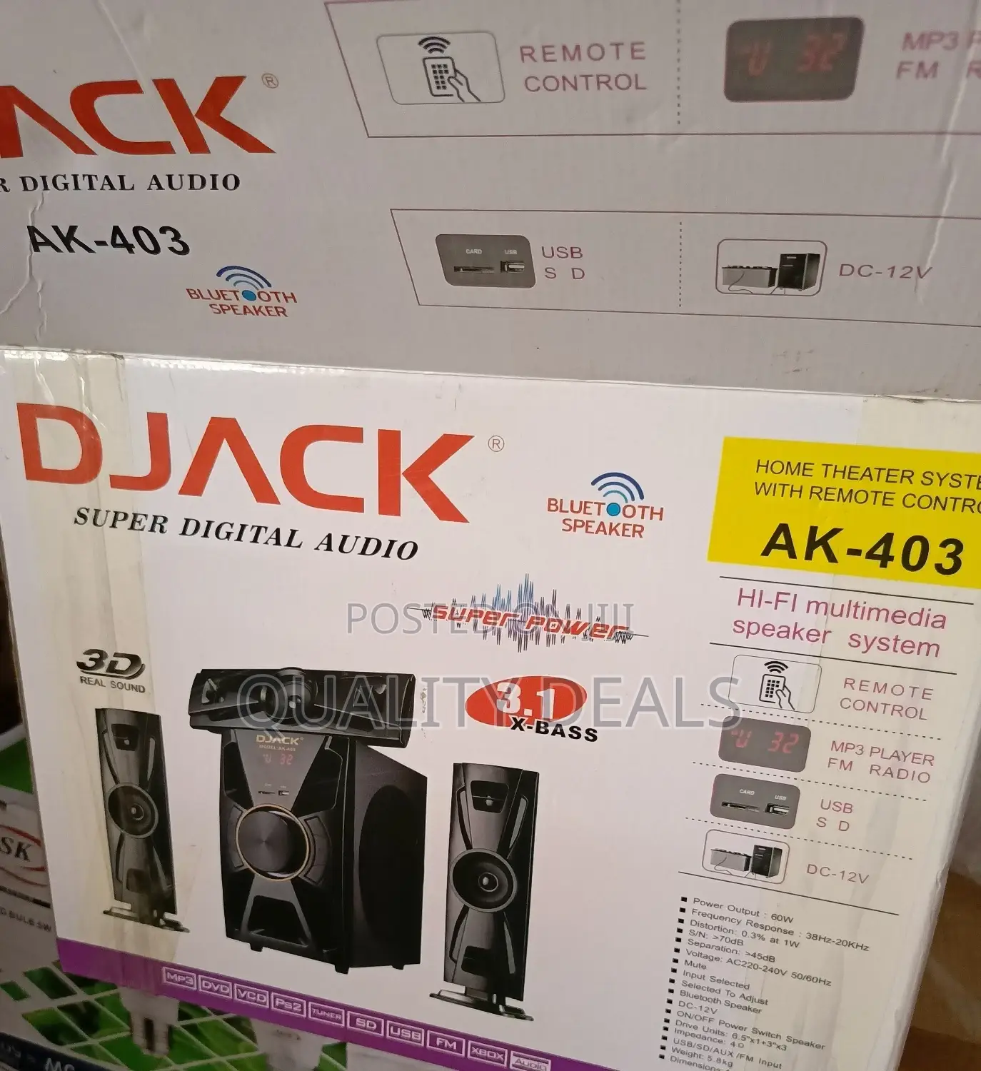 Djack Digital Home Theater System Woofer