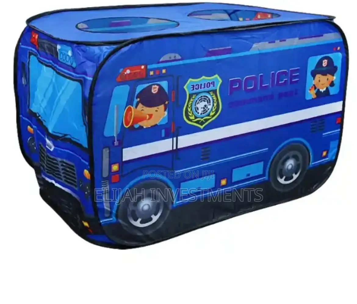 Mini Police Car Tent Play Gym for Toddlers - Blue