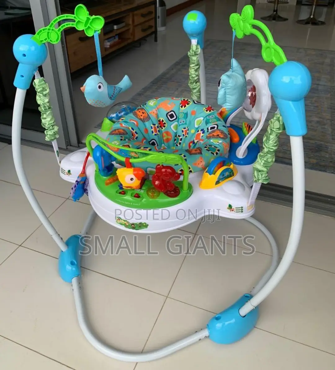 Baby Jumper Trolley With 360° Rotatable Padded Seat