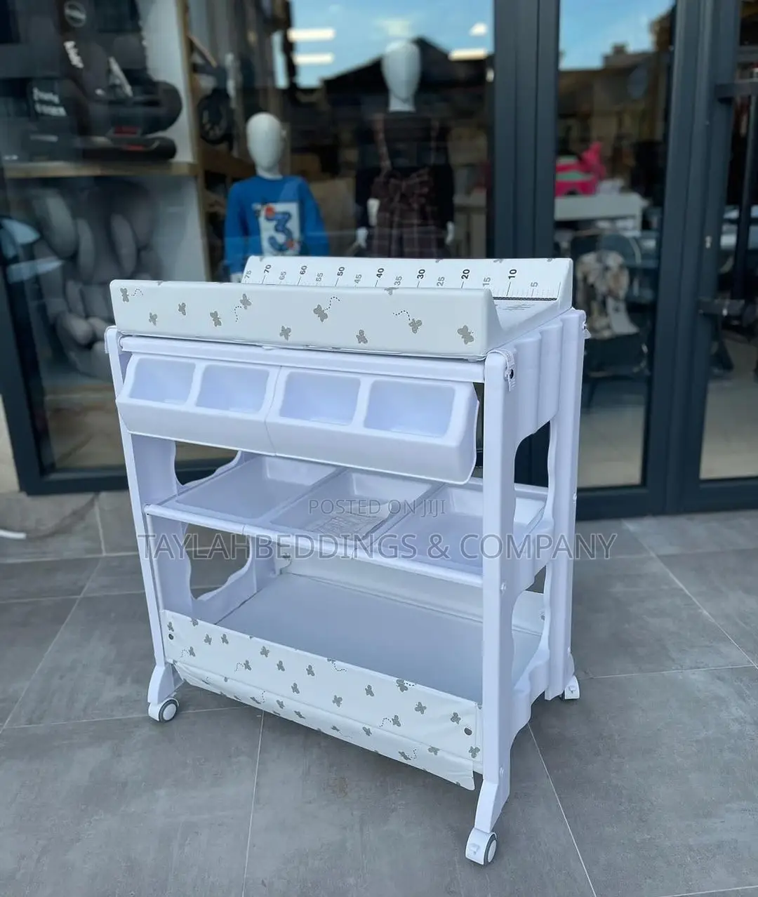 Changing Table and Bath | 7 Decors | Baby Storage Bath-White