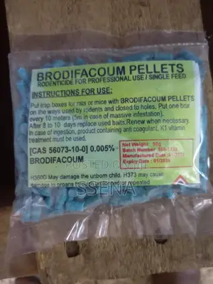 Brodifacoum Rodenticide Pellets (Rat Poison)