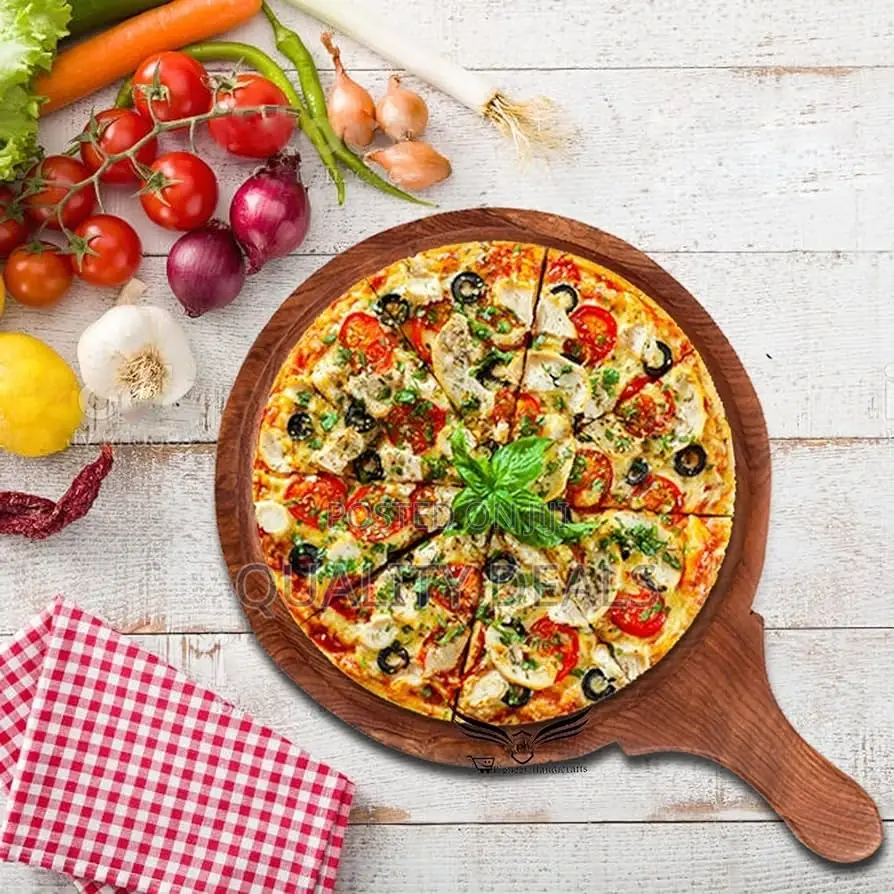 24cm Wooden Pizza Plate