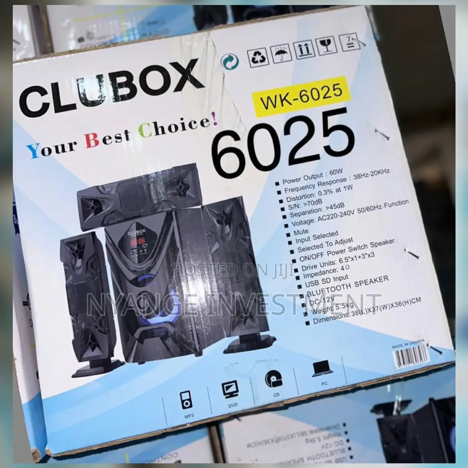 3in1 Clubox Subwoofer. Clubox Sound System.