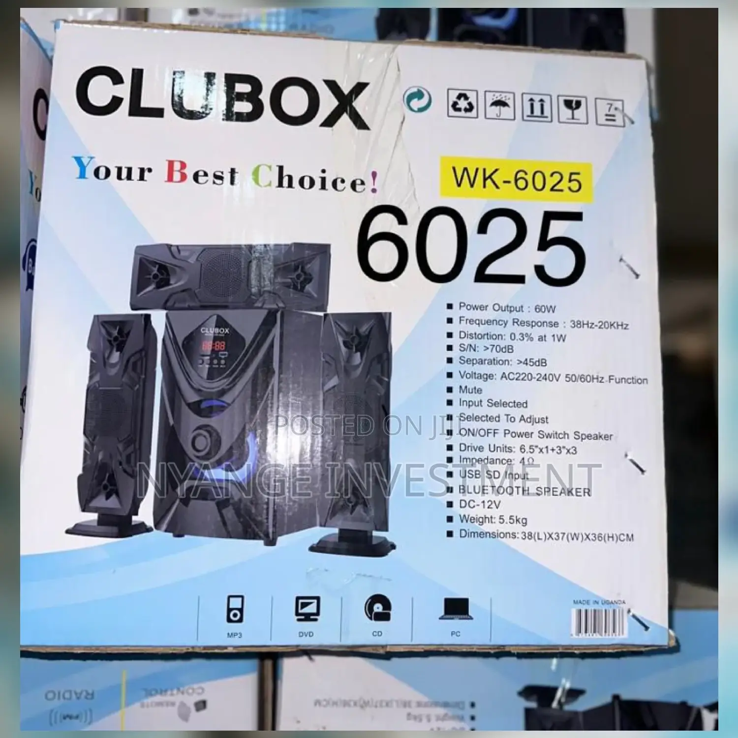 Clubox Sound System. Subwoofer Clubox. Clubox 3.1sound Syste