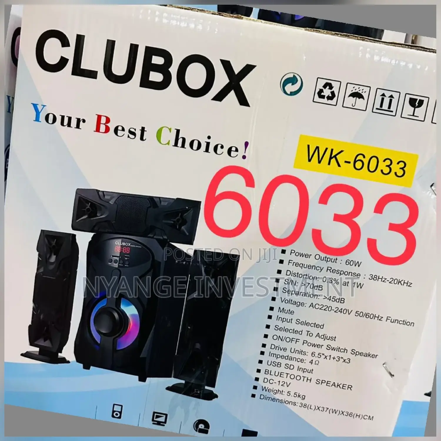 Subwoofer Clubox 6033.Woofer Clubox.
