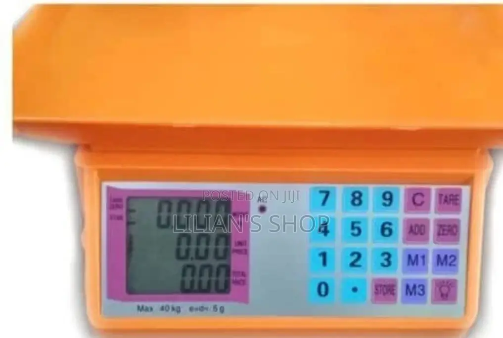 Electronic Price Computingweighingscale 40kg Maximum Orange