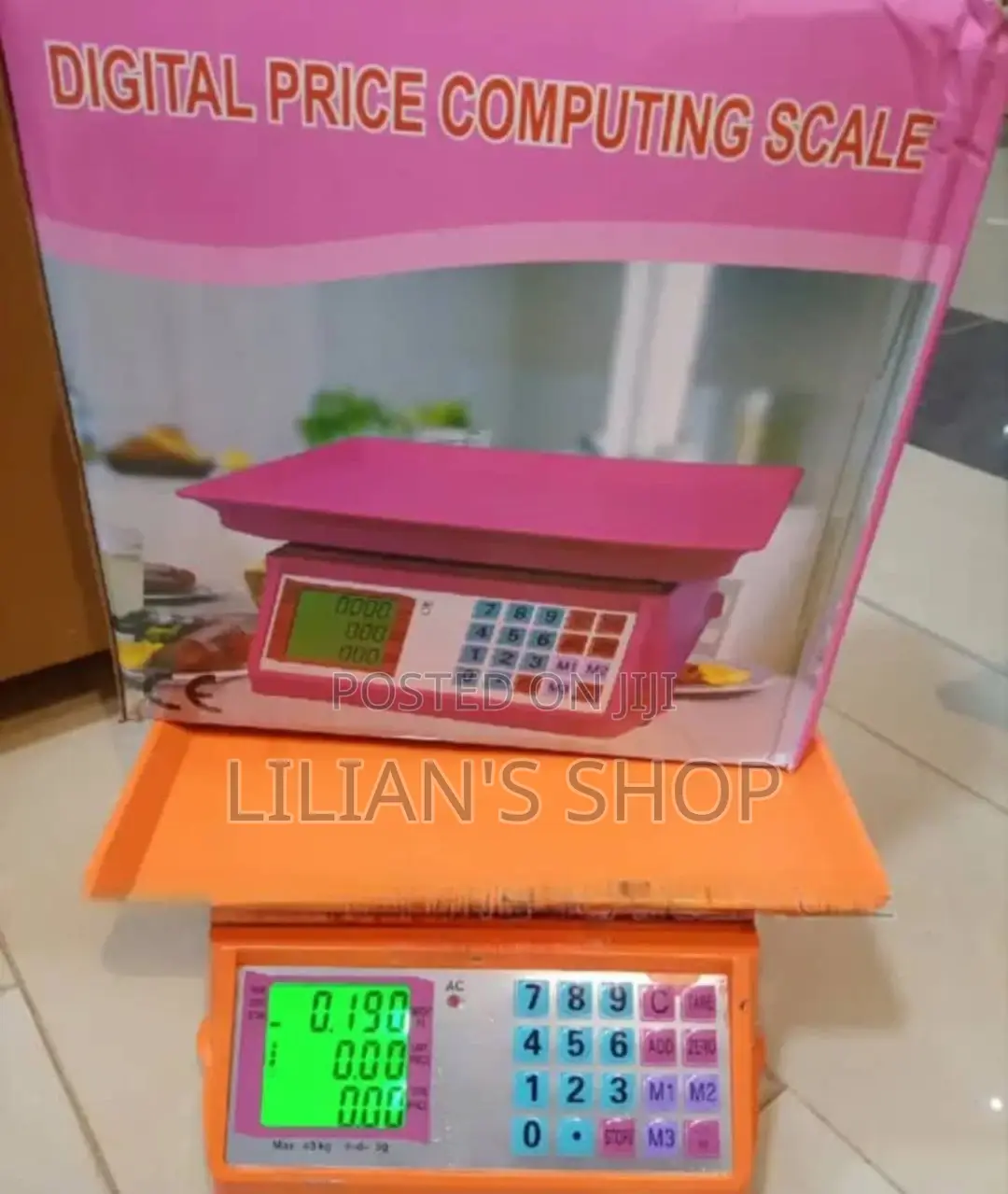 Electronic Price Computingweighingscale 40kg Maximum Orange