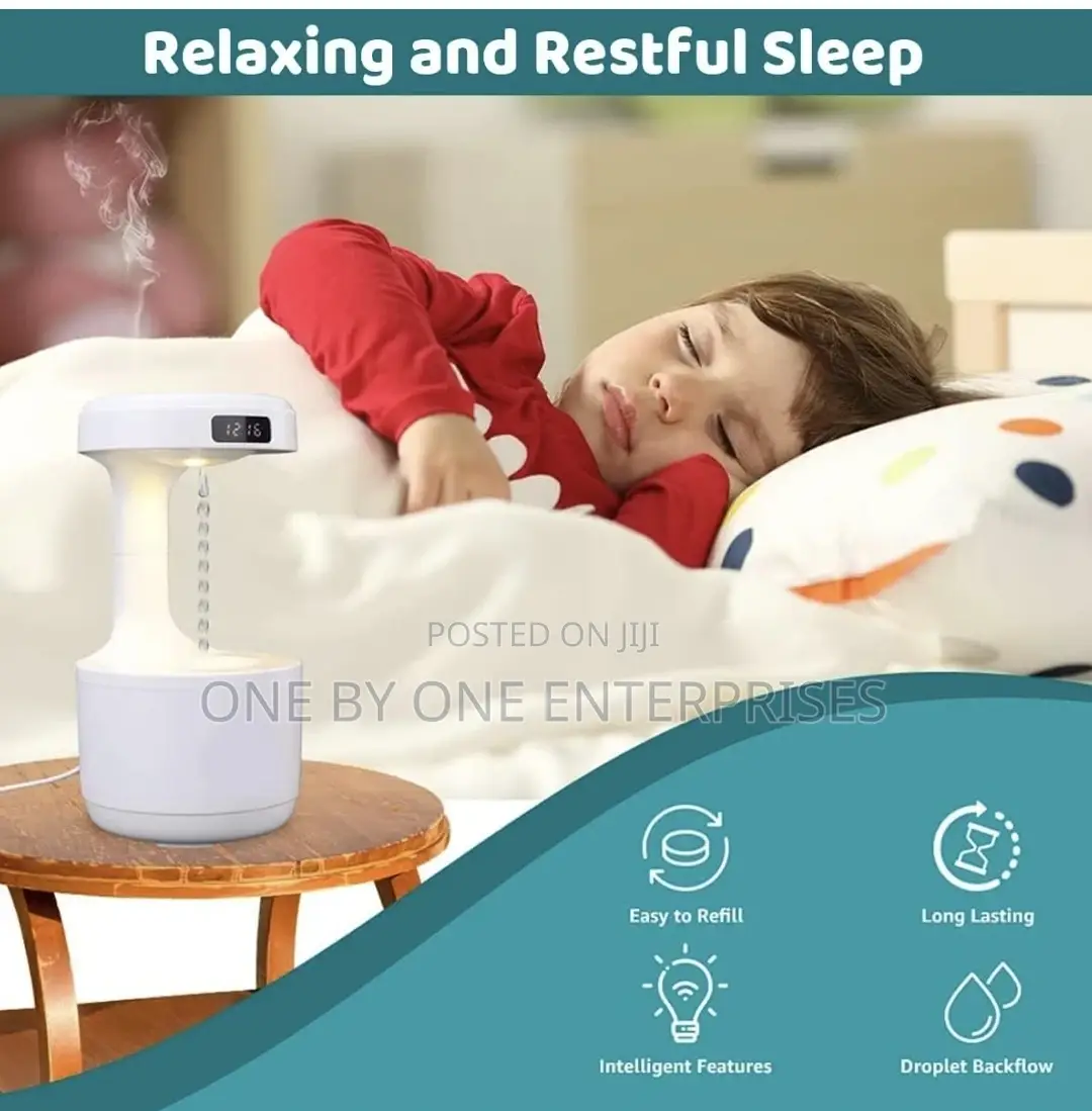 Water Droplet Humidifier LED Display Shutdown Protection
