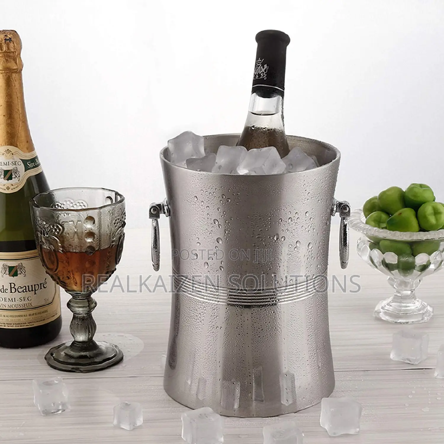 3L Stainless Steel Ice Bucket Wine Champagne Beer Barrel