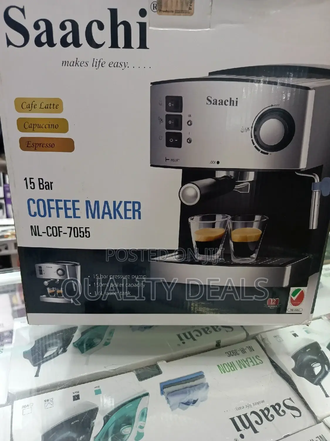 Saachi 15bar 1.6litre Espresso Coffee Maker