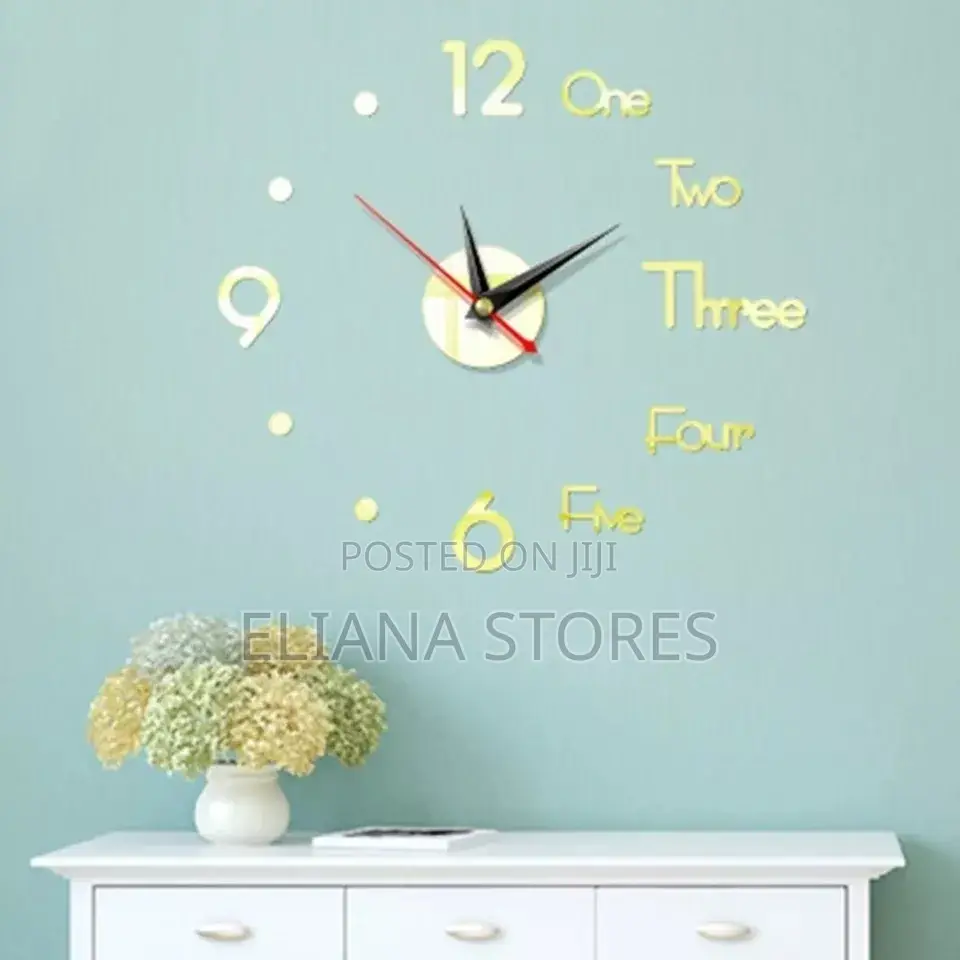 Digital 3D Digital Sticker Wall Clock DIY