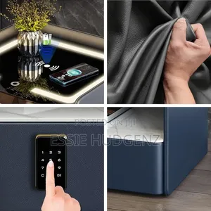 Bedside Table With Wireless Charging and Bluetooth Speaker