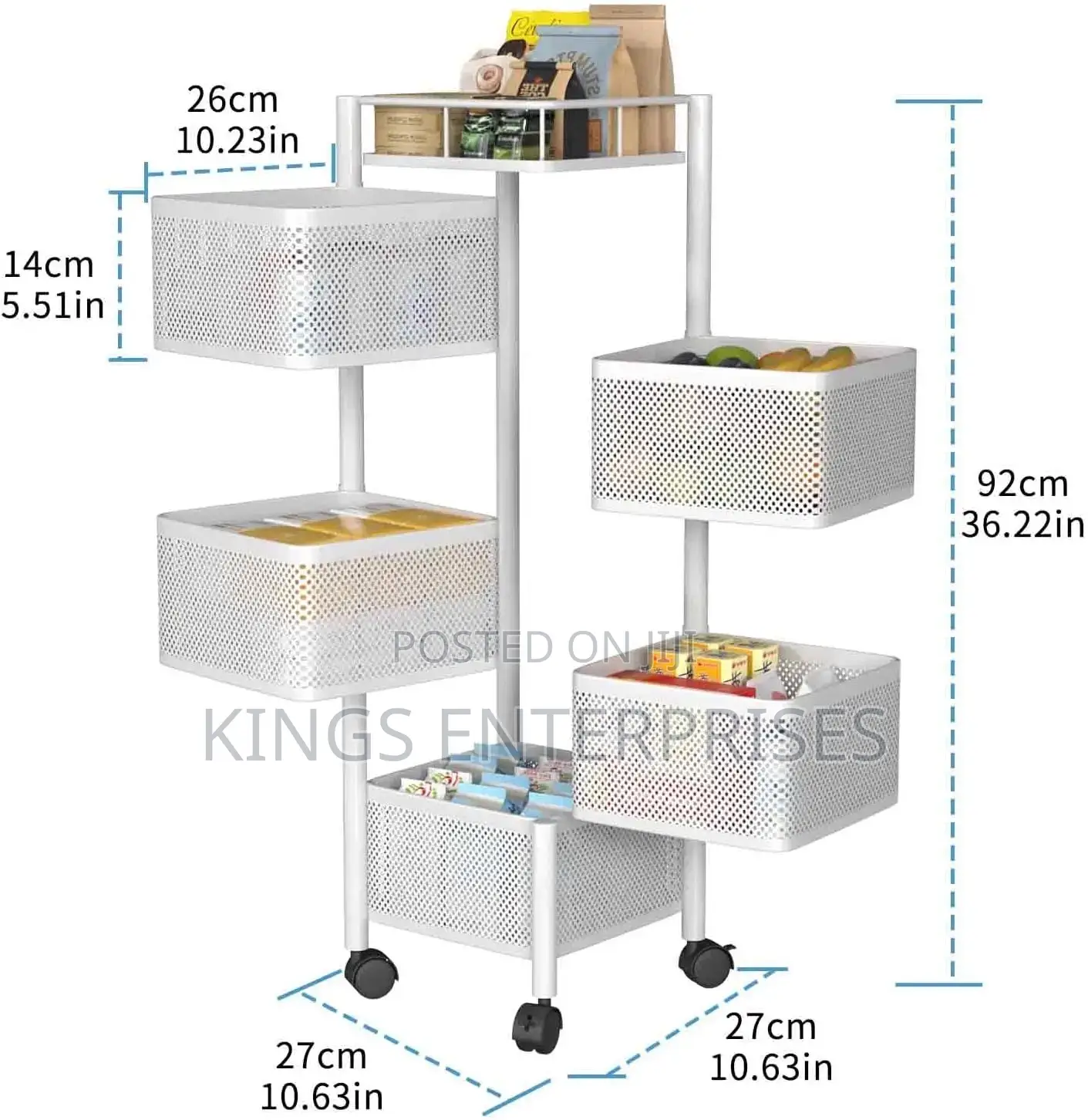 Rotating Movable Kitchen Rack