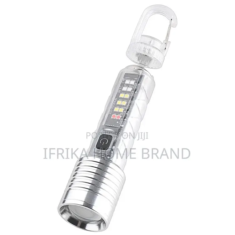 Mini Camping Flashlight Super Bright Zoom Rechargeable Torch