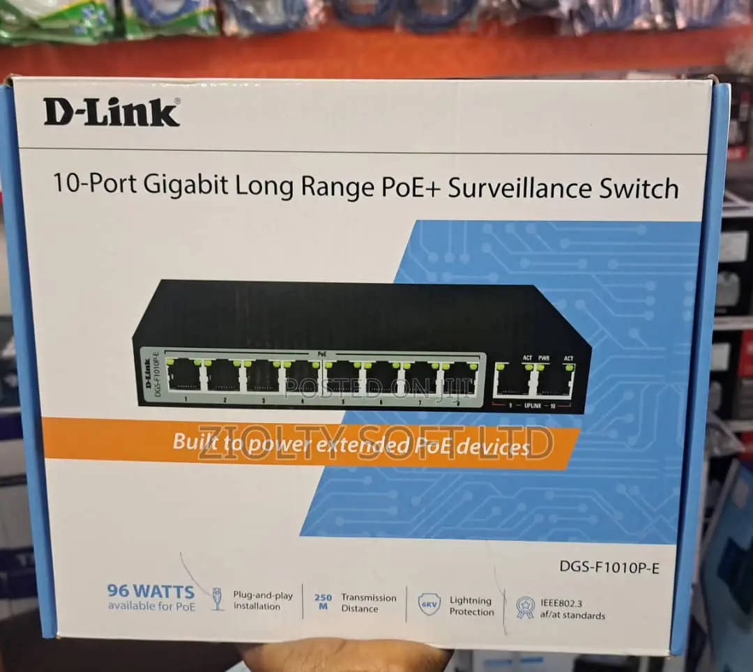 D-Link 10port Gigabit-Poe Switch/ DGS- F1010p-E