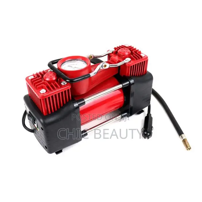 Portable 12V Air Compressor Car Tyre Dual Cylinder Inflator