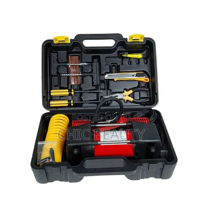 Portable 12V Air Compressor Car Tyre Dual Cylinder Inflator