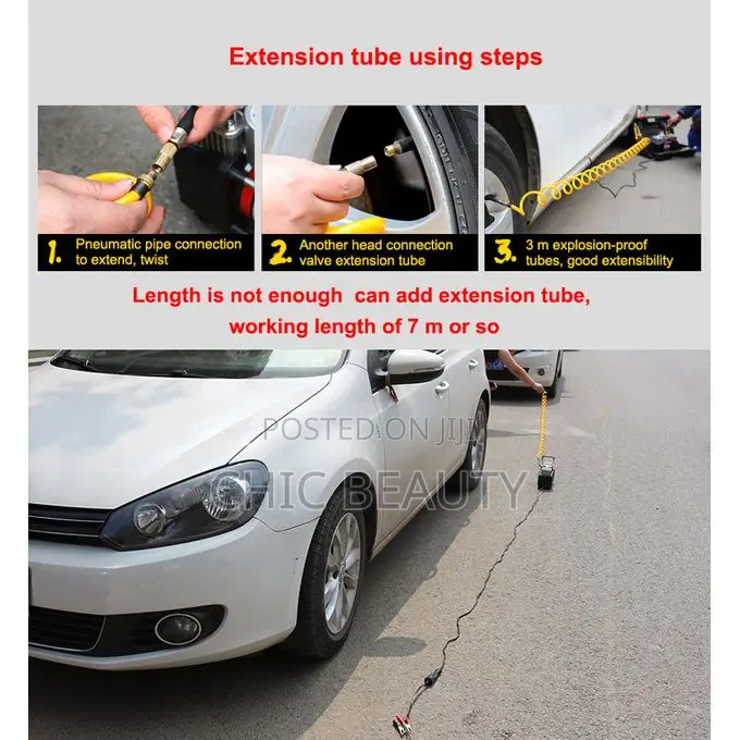 Portable 12V Air Compressor Car Tyre Dual Cylinder Inflator